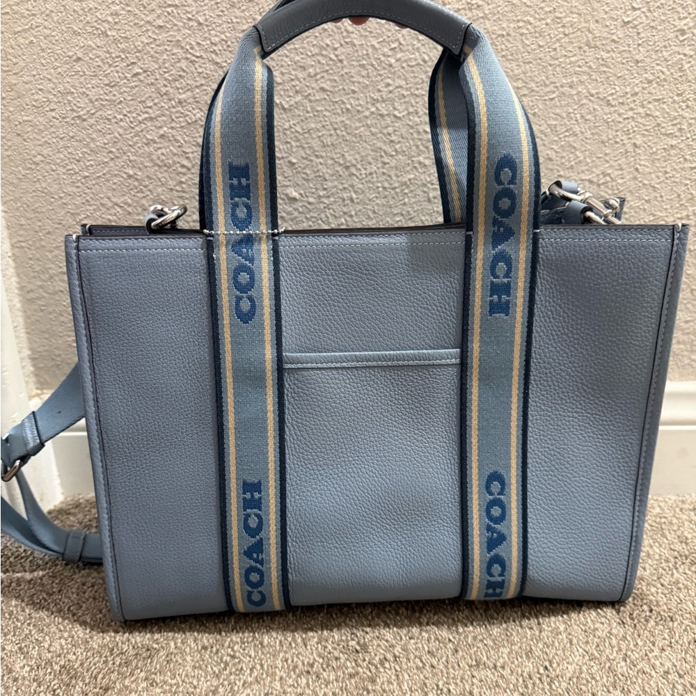 COACH Blue Leather Tote Large | Smith Tote